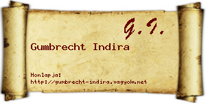 Gumbrecht Indira névjegykártya